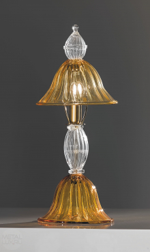 Voltolina Laguna Bicolor 1L Table Lamp Amber Gold