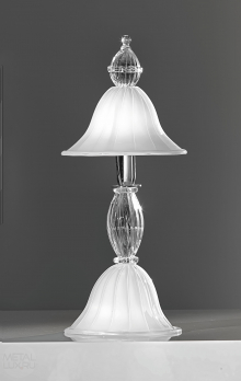 Voltolina Laguna Bicolor 1L Table Lamp White Nickel